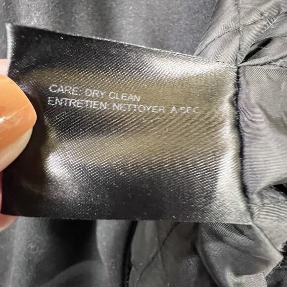 Nautica Coat Men M Black Wool Dress Double Breasted Peacoat Sailor Nautical - Picture 9 of 10